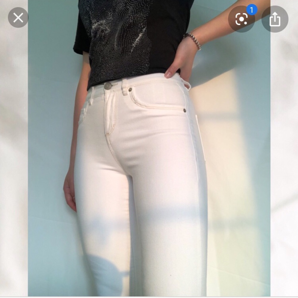Garage off white skinny jeans